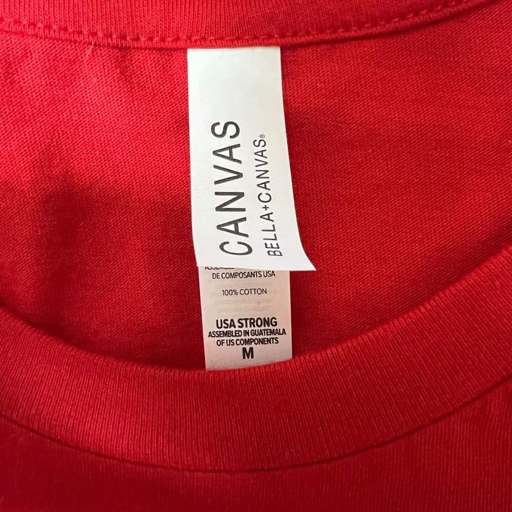 Bella Canvas Women's Red Graphic Tee, One Crafty Mama, Size M - Picture 2 of 5